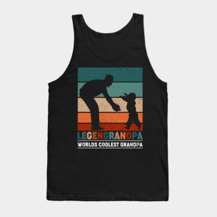 Vintage Fathers Day Father LegenFather World's Coolest Father Tank Top